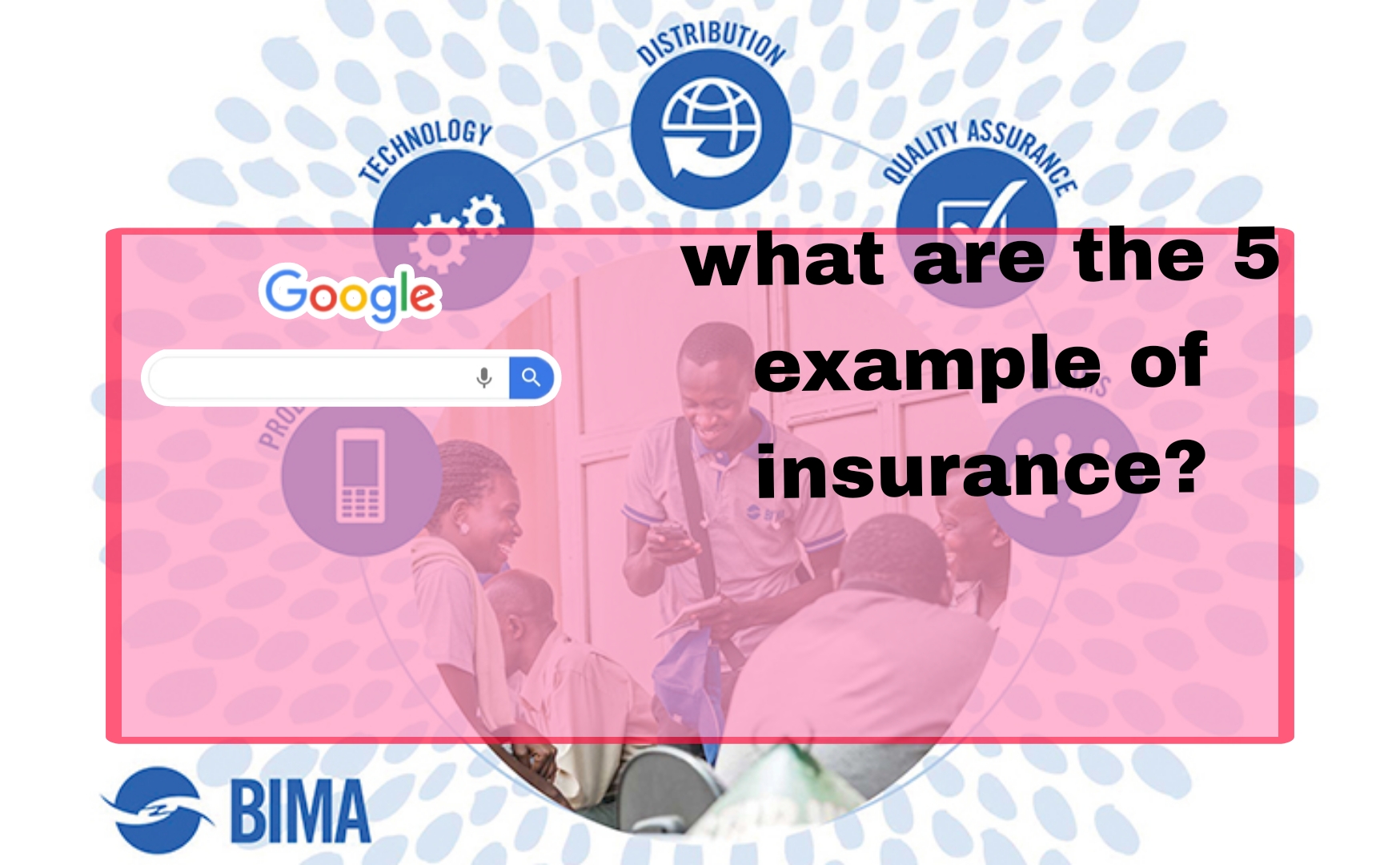 what are the 5 example of insurance?